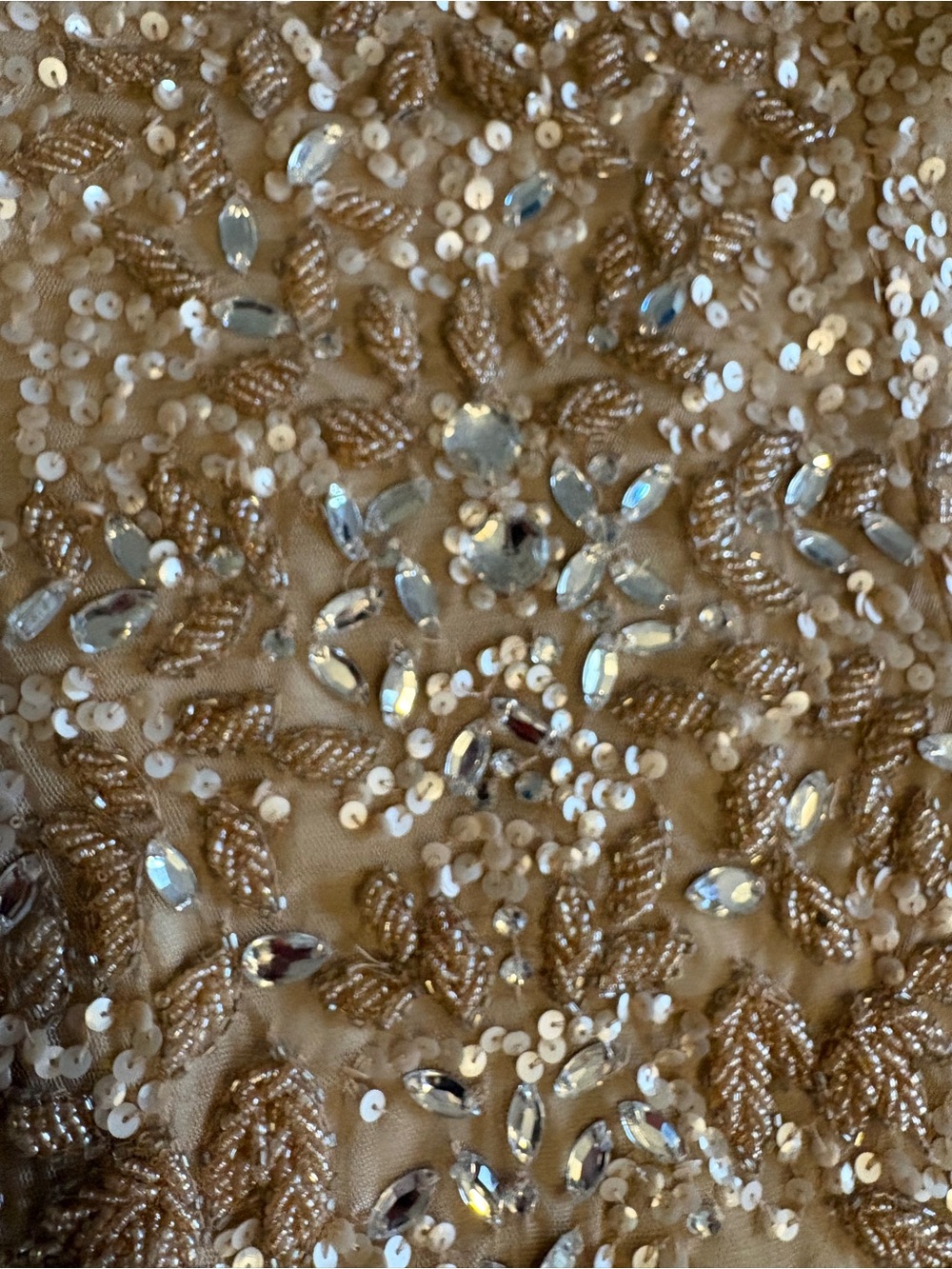 Adrianna Papell Gold Beaded Mini Dress - Picture 5 of 5